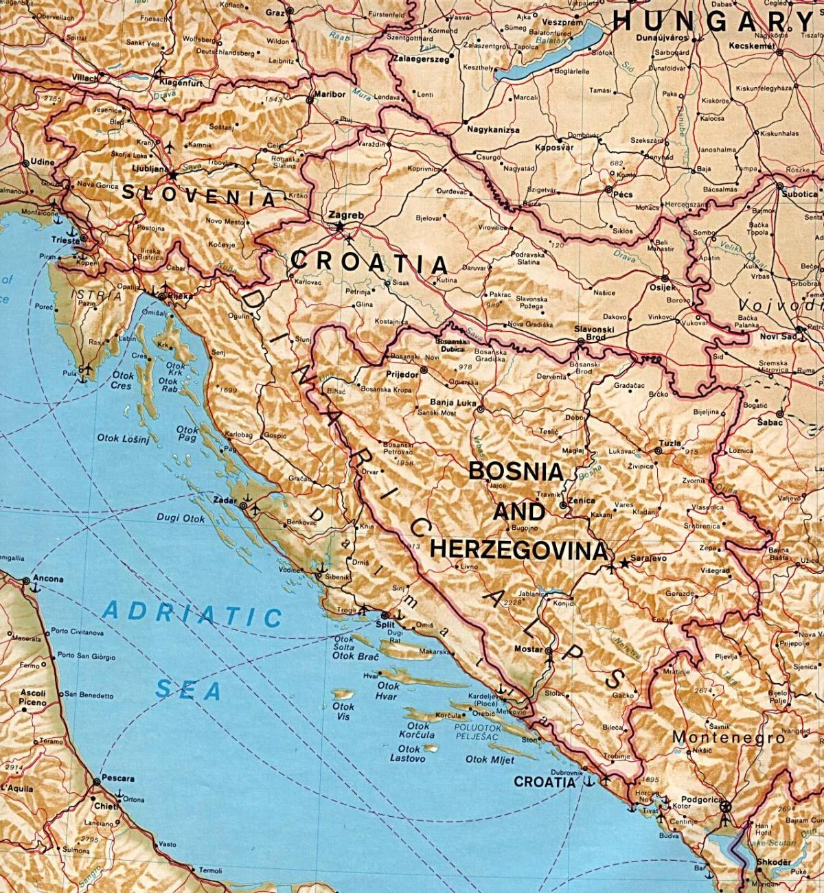המפה מראה סלובניה