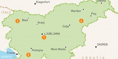 מפה של נובו מסטו בסלובניה