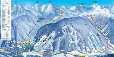 מפה של סלובניה אתרי סקי