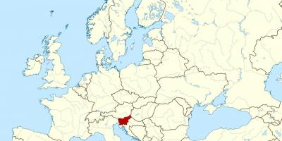 סלובניה מיקום על מפת העולם